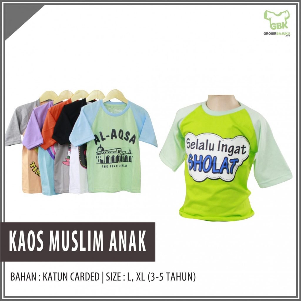 Pusat Grosir Baju Murah Solo Klewer 2021 Distributor Kaos Muslim Anak Murah di Solo 