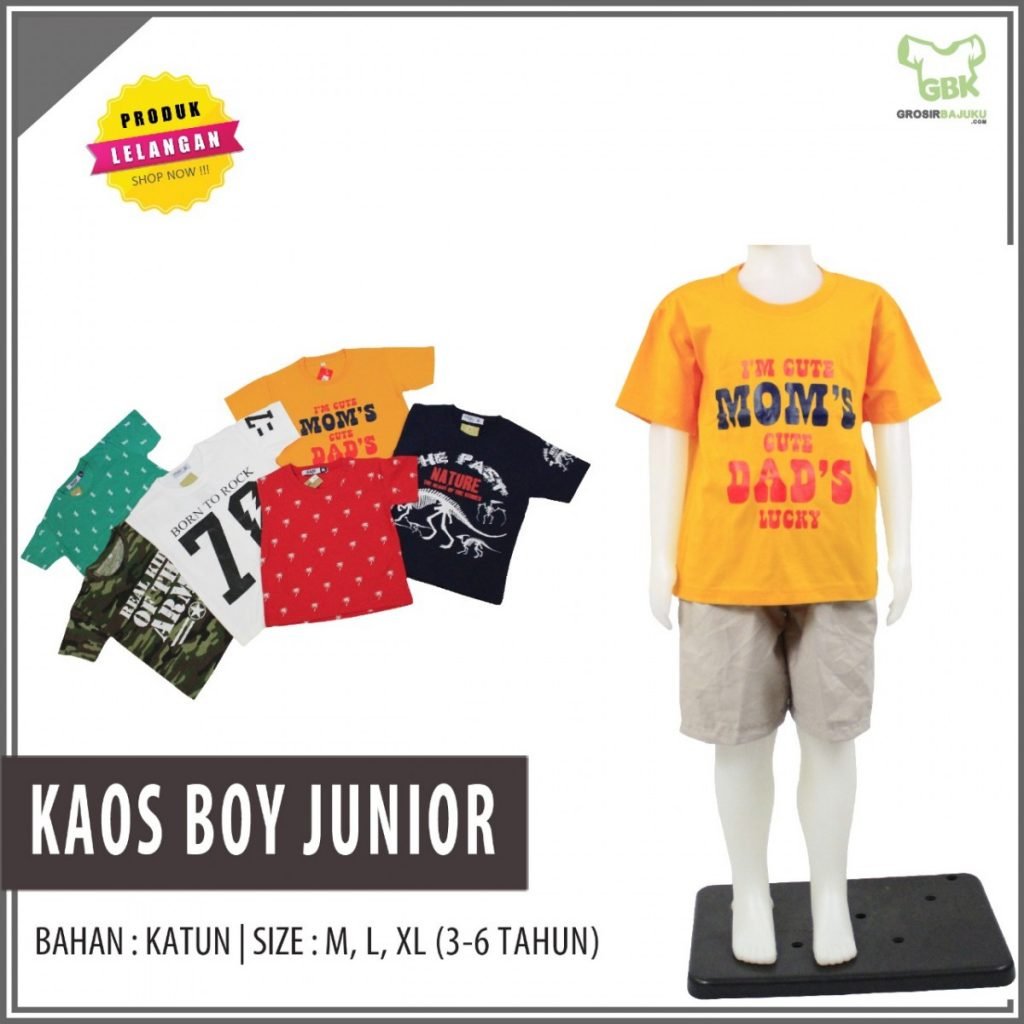 Pusat Grosir Baju Murah Solo Klewer 2021 Konveksi Kaos Boy Junior Murah di Solo 