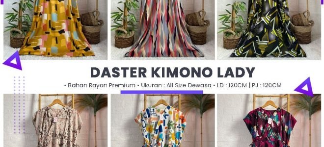 Pusat Grosir Baju Murah Solo Klewer 2024 DISTRIBUTOR DASTER KIMONO LADY RP 50.000  